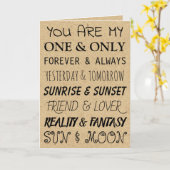Vous êtes mon unique | Carte romantique (Fleur jaune)