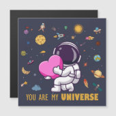 Vous êtes mon univers – Carte magnétique d'astrona (Devant / Derrière)
