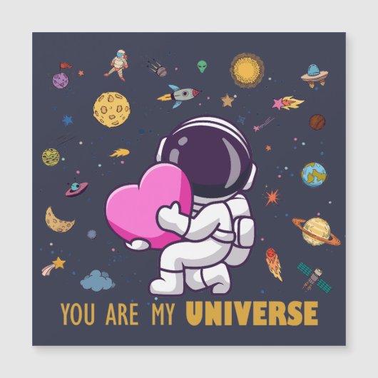 Vous êtes mon univers – Carte magnétique d'astrona (Devant)
