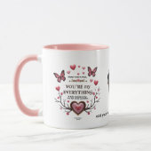 Vous êtes My Everything - Papillon Coeur Love Mug (Gauche)