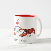 Vous êtes My Lobster Love Romance VDay Red Mug (Devant droit)