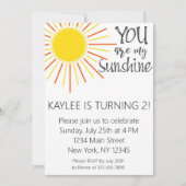 Vous êtes My Sunshine Anniversaire Invitation (Devant)