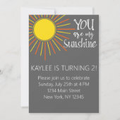 Vous êtes My Sunshine Anniversaire Invitation (Devant)