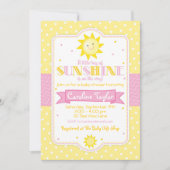 Vous êtes My Sunshine Baby shower Invitation (Devant)