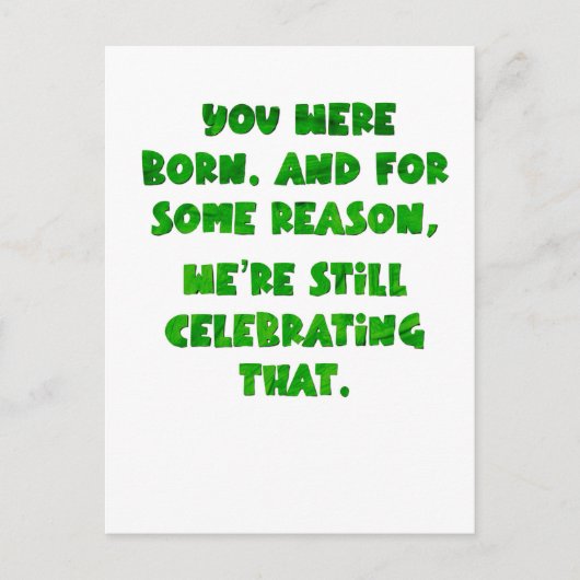 Vous êtes né, carte postale (Devant)