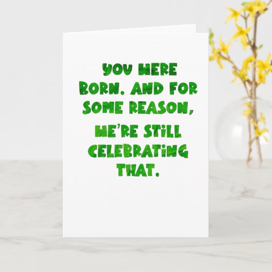 Vous êtes né, carte vierge (Fleur jaune)