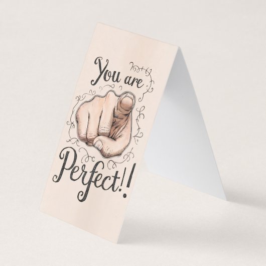 Vous Êtes Parfait Confiance Affirmation Carte Plié (Front)