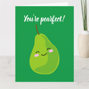 Vous êtes parfaite carte de vœux de poire verte dr