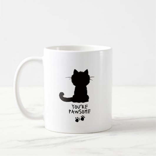 Vous êtes Pawsome Funny Play On Words Coffee Mug (Gauche)