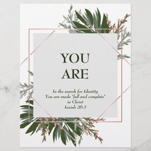 Vous Êtes (Poème) Papier Satin (Devant)