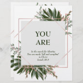 Vous Êtes (Poème) Papier Satin (Devant / Derrière)