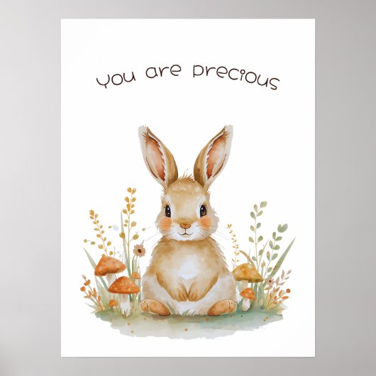 Vous êtes Précieux - Lapin de la Forêt Affiche (Devant)