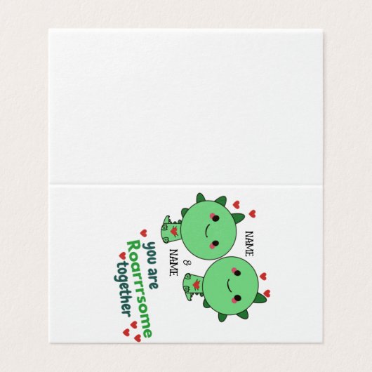 Vous Êtes Roarrrsome Ensemble Funny Dinosaur Coupl (Outside Unfolded)