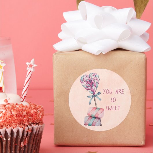 Vous êtes si doux Sticker pour bonbons de la Saint (Fête)