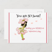 VOUS ÊTES SI SUCRÉ ! | CARTE POSTALE VALENTINE VIN (Devant / Derrière)