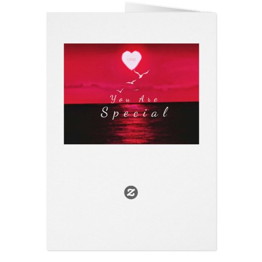 Vous Êtes Special Card Sunset Love - Ajouter Un No (Dos)