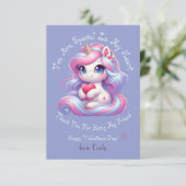 Vous Êtes Spécial | Carte Jour Cute Unicorn Valent (Debout devant)