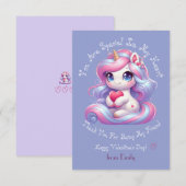 Vous Êtes Spécial | Carte Jour Cute Unicorn Valent (Devant / Derrière)
