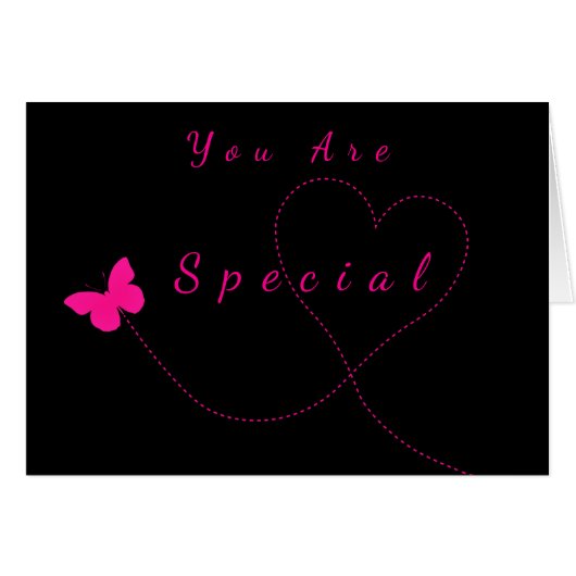 Vous Êtes Spécial Carte Love Heart Butterfly Flyin (Devant horizontal)