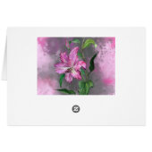 Vous Êtes Spécial Carte Purple Rose Lily Fleurs (Dos Horizontal)