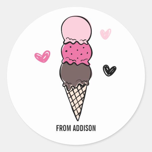 Vous êtes Sticker de la Saint-Valentin à la crème  (Devant)