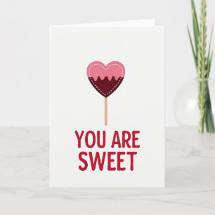 Vous Êtes Sucette Brodée Douce Carte