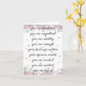 Vous Êtes Suffisamment Carte (Fleur jaune)