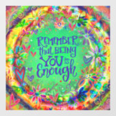 Vous êtes Suffisant Autocollant de fenêtre “Inspir (Feuille)