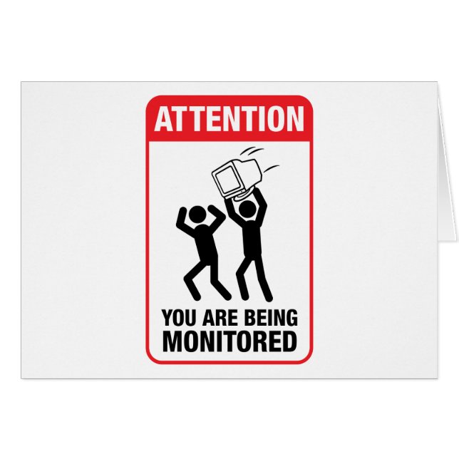 Vous êtes surveillés - humour de bureau (Devant horizontal)