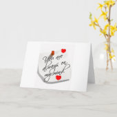 VOUS ÊTES "TOUJOURS DANS MON ESPRIT" CARTE D'AMOUR (Fleur jaune)