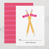 Vous êtes tous Écrire la carte de la Saint Valenti (Devant / Derrière)