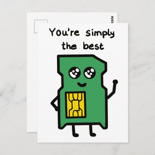 "Vous êtes tout simplement la meilleure" carte (Devant / Derrière)