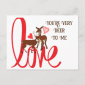 Vous êtes très Deer To Me Funny Valentine Carte po (Devant)