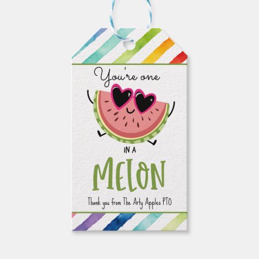 Vous êtes un dans un melon étiquettes cadeaux de f (Devant)