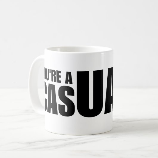 "Vous êtes un Décontracté" Boxing Updates Mug (Devant gauche)