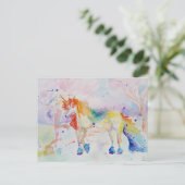 Vous Êtes Un Rainbow Unicorn Carte Postale Girls (Debout devant)