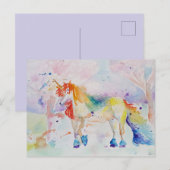 Vous Êtes Un Rainbow Unicorn Carte Postale Girls (Devant / Derrière)