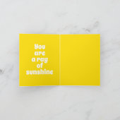 Vous êtes un rayon de soleil, joyeux jaune soleil (Intérieur)