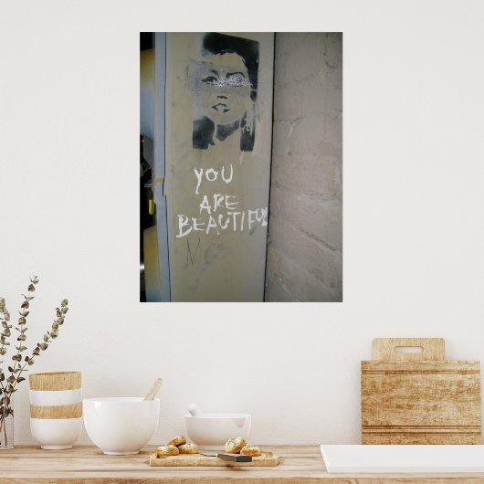 Vous êtes une belle affiche Graffiti (Cuisine)