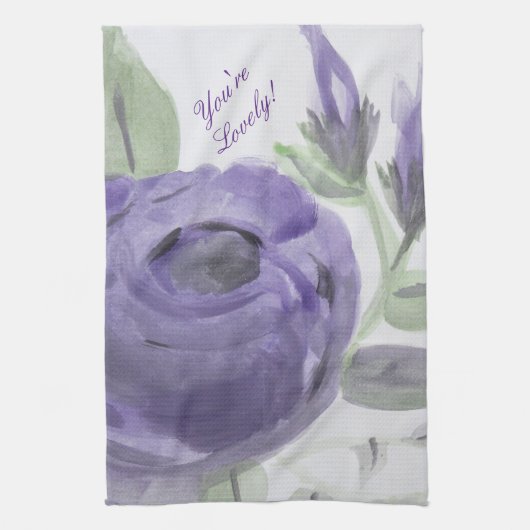 Vous êtes une belle serviette de rose violet (Vertical)