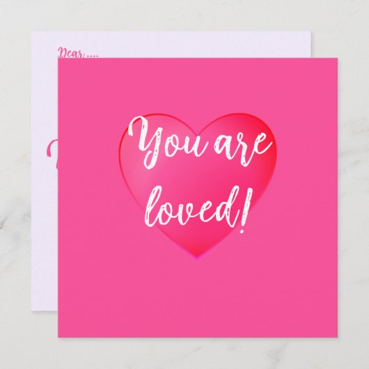 Vous êtes une carte aimée (Devant / Derrière)