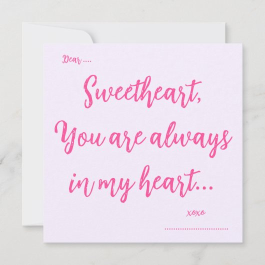 Vous êtes une carte aimée (Dos)