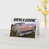 VOUS ÊTES UNE CARTE D'ANNIVERSAIRE ROSE CLASSIQUE  (Fleur jaune)