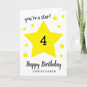 Vous êtes une carte d'anniversaire Star 4th