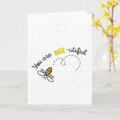 Vous êtes une carte de vœux Bee-utiful (belle) (Fleur jaune)