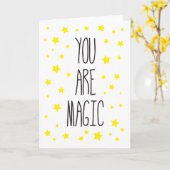 Vous êtes une carte de vœux de remerciement Magiqu (Fleur jaune)