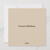 Vous êtes une carte fabuleuse (Dos)