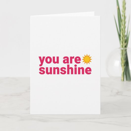 Vous êtes une carte simple de soleil (Devant)