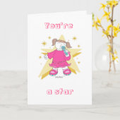 "VOUS êtes UNE ÉTOILE carte DANS VOTRE PROPRE VIE" (Fleur jaune)