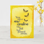 Vous êtes une nouvelle carte de Baptême Création (Fleur jaune)